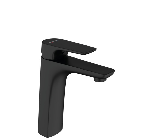 Monomando de lavabo medio alto Negro Koral